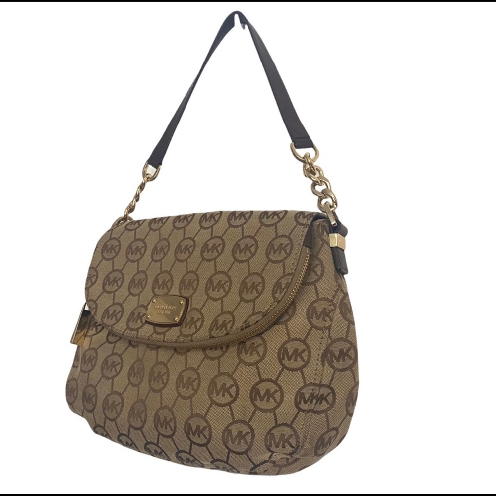 Michael Kors Signature Logo Design Jacquard Hand Shoulder Bag
